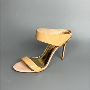 Ted Baker Chablise Nude Slip On Stiletto Patent Leather Sandals size 40 US 9